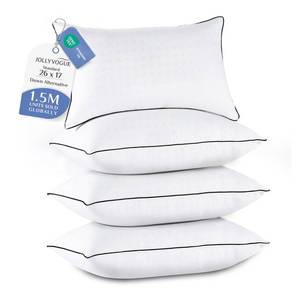 lot 5708 image: JOLLYVOGUE Pillows Standard Size Set of 4, Collection Bed Pillows for Sleeping, Hotel Quality Pillows for Side, Back and Stomach Sleepers, Soft Supportive Oeko-Tex Certified Down Alternative Filling