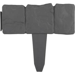 lot 5727 image: Garden Edging - 10-Piece Outdoor Decorative Flower Bed Border Set for Landscaping - 8-Foot Interlocking Stone Trim with Stakes by Pure Garden (Gray)