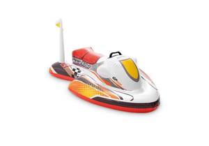 lot 5751 image: Intex Wave Rider Inflatable Pool Float Pool Toy for Kids �� Heavy-Duty Handle �� 88lb Weight Capacity �� 46 x 30.5 �� for Ages 3