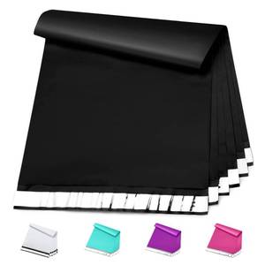 lot 5759 image: Metronic Black Poly Mailers 14.5x19 100 Pack, Large Self Seal Shipping Bags