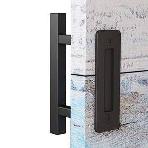 lot 6353 image: EaseLife 10 Sliding Barn Door Pull Handle with Flush Hardware