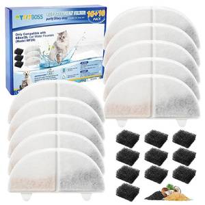 lot 6363 image: MyfatBOSS 20 Pack Cat Water Fountain Filter Replacement Compatible with Homerunpet Pet Fountain Filters Replacement for Wireless Pumps Pet Fountain WF20CF20