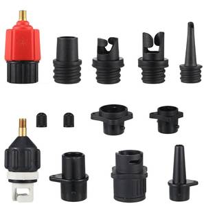lot 6372 image: Treela Air Pump Adapter Compatible with SUP Pump 9 Nozzle, Black, Red, Gold