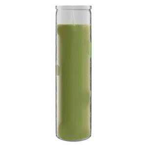 lot 6384 image: Simply Soson 2x8 Green Prayer Candle Glass Jar Sage 90Hr