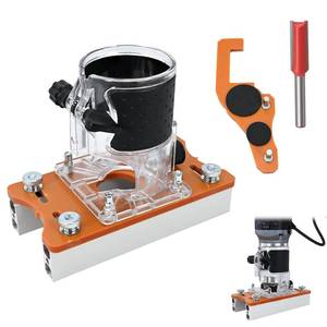 lot 6386 image: 2-in-1 Router Jig for Slotting & Positioning, Heavy-Duty Aluminum Adjustable Bracket for Invisible Fasteners & Edge Grooving, Compatible with Most Routers (0-2 Inch Capacity)