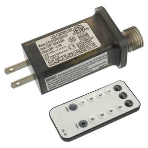 lot 6397 image: SIGANDG 30V 9W 8 Mode LED Controller with Memory Function and IR Remote Control Low Voltage Transformer for Holiday String Lights,not Fit for 8 Mode with Control Box and 1 Mode String Light(1 pcs)