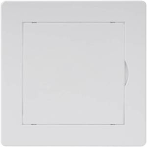 lot 6401 image: HVAC OV 4x4 Inch White Access Panel for Drywall �� ABS Plastic Square Wall, Ceiling Access Door for Plumbing Electrical HVAC - Indoor Drywall Access Panel, 4 x 4 Access Panel for Crawl Space