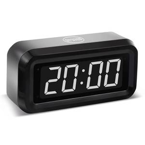 lot 6403 image: Timegyro Digital Alarm Clock Battery Operated with LED Display for Bedrooms, Long Battery Life for 12 Months, 3 Brightness Adjustable, 1224 Hour, Snooze, Black Case with White Digits