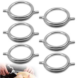 lot 6411 image: 6 Pcs ID 13mm Poultry Shears Spring Replacement Kitchen Shears Springs Loaded Ring Parts, Heavy Duty Kitchen Shears Replacement Springs for Home Cooking Chicken Bone Scissors Meat Shears