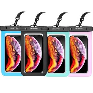 lot 6417 image: Newppon 4 Pack 8.5 Waterproof Cell Phone Pouch - Underwater Dry Bag Case Lanyard -Water Proof Clear Holder Protector for iPhone 17 16 Pro Max Plus Air Samsung Galaxy S25 Ultra Note for Beach Swimming