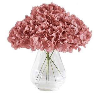 lot 6420 image: KISLOHUM Hydrangea Silk Flower Heads 10 Dusty Rose Artificial Hydrangea Silk Flowers Head for Wedding Centerpieces Bouquets DIY Floral Decor Home Decoration with Long Stems