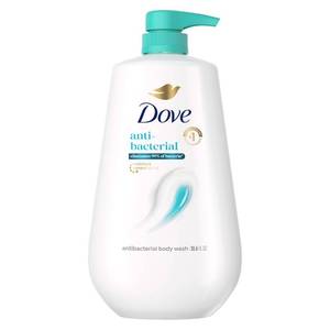 lot 6425 image: Dove Body Wash Antibacterial For All Skin Types 30.6 oz Pump, Sulfate Free Some sope despensed into bag