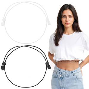 lot 6429 image: Mabor 2Pcs Shirt Tuck Band Women, Adjustable Tool for Sweater and Shirts, Elastic Crop Bands to Change The Style of Your Tops