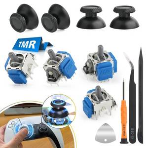 lot 6432 image: 4Pack Joysticks for PS5 TMR Electromagnetic Joystick Replacement for Sony PlayStation 5 PS5 Controller Anti-Drift Sticks with Thumbstick Accessories Parts with Repair Tools