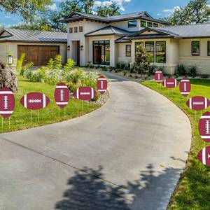 lot 11252 image: Taiyin 30 Pcs Football Yard Sign with Stakes Football Party Decorations