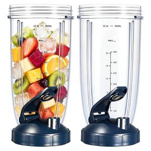 lot 11263 image: 2 Pack 32oz Replacement Cups Compatible with NutriBullet 600W & Pro 900W