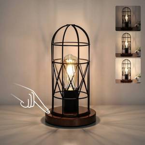 lot 11275 image: Touch Control Table Lamp, 3 Way Dimmable Lamp, Industrial Bedside Lamp