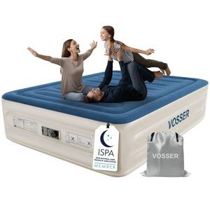 lot 11296 image: VOSSER Air Mattress Queen with Built in Pump,18 Raised Blow Up Bed,800lb