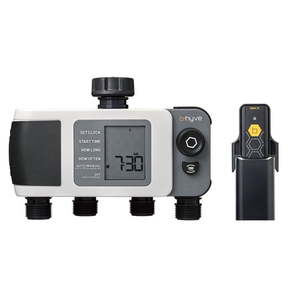 lot 11307 image: Orbit B-hyve XD Smart 4-Outlet Hose Faucet Sprinkler Timer with B-hyve Smart Gen 2 Wi-Fi Hub (Slight Use)