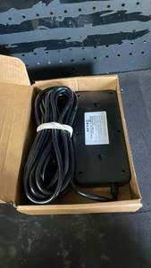 lot 11309 image: 2-Outlet Flat Plug Surge Protector Power Strip with USB Ports 6M Cord 25ft