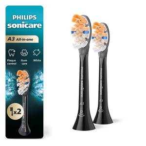 lot 12361 image: Philips Sonicare A3 All-in-One Brush Heads, 4-Pack, 1 Year Supply, White (Missing One)
