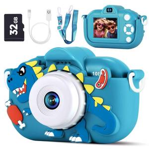lot 12377 image: Kids Camera Toddler Toys for Boys Aged 3-9, 1080P Toddler Camera Christmas Birthday Gifts for Boys Ages 3 4 5 6 7 8 9, Digital Selfie Camera with Cute Protective Cover and 32GB SD Card