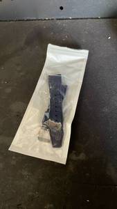 lot 12400 image: Quick Release Rubber Band For IWC Pilot Portuguese Watches, Replacement Watch Band With Buckle For IWC Schaffhausen Pilot Watches FKM Rubber Watch Strap (21mm, Navy Blue)