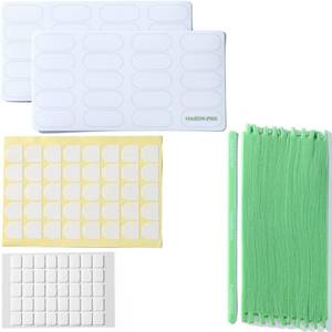 lot 12422 image: MarsWork Filament Management Kit for Reusable Spools, 80 Hook and Loop Straps, Label Stickers for Tag Reuse and Color Card Organizer