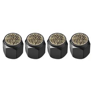 lot 12431 image: 4 Pcs Tire Valve Stem Caps Cover, Metal Air Valve Cap, Aluminum Car Wheel Stem Caps, Universal Stem Covers for Cars, Trucks, Bikes, Motorcycles, Corrosion Resistant (Nice Leopard Texture)