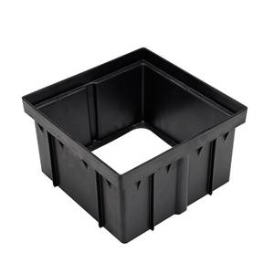 lot 19402 image: NDS 1216 Catch Basin Riser for 12 Inch Square Catch Basin Drain and 12 Inch Low-Profile Adapter Drain, Black