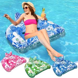 lot 19413 image: Pool Floats, 3 Packs Inflatable Pool Floats, Pool Floating Chairs with Cupholders & Duty Handles, Upgraded Pool Chairs, Perfect Summer Pool Toys for Lakes, Rivers, Beach Vacation, Water Party Fun