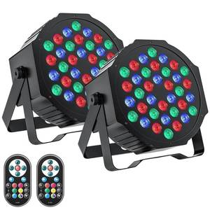 lot 19415 image: UKing LED Par Lights DJ Stage Light Corded RGB 36 LED with Sound Activated Control DJ Uplighting for Wedding Party Club Christmas Stage Lighting (2 Packs)