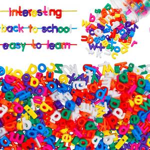 lot 19426 image: Wesiti Alphabet Lacing Letters Beads Lowercase Toddler ABC Learning Toys Alphabet Beads Lacing Sports Skills for Preschool Games Homeschool Supplies Early Spelling(Lowercase Letters,408 Pcs)