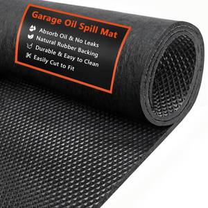 lot 19434 image: AiBOB Garage Floor Mat, 60 X 72 inches, Oil Spill Mat Under Car, Waterproof Backing Absorbent Pad Protects Floor, Durable, Reusable, Black