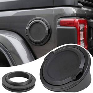 lot 19448 image: Savadicar Gas Cap Cover, Fuel Tank Door Compatible with 2018-2025 Jeep Wrangler JL JLU 4xe 24 Door, ABS  Aluminum Alloy Construction, Exterior Accessories, Black
