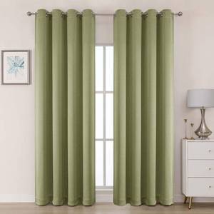 lot 19451 image: OWENIE Sage Green Blackout Curtains 84 Inches Long 2 Panels for Bedroom Living Room, Thermal Insulated Grommet Top Drapes, Soundproof Energy Saving Room Darkening Panels, 2 Pcs Each 50 W x 84 L