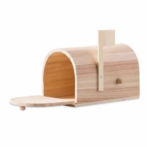 lot 19455 image: BrightRow Unfinished Wood LetterMail Box DIY Back to School Mailbox for Post Mount Fully Assembled DIY Mailboxes for Gift Letters Card Paintable & Stainable Holiday Decor