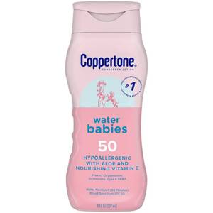 lot 20252 image: Coppertone WaterBabies Baby Sunscreen Lotion SPF 50 Hypoallergenic, 8 Fl Oz