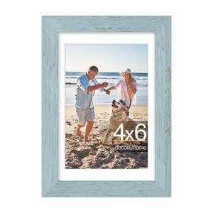 lot 20273 image: decorUhome 4x6 Picture Frame, Fits 3.5x5 Photos with Mat, M01RBU