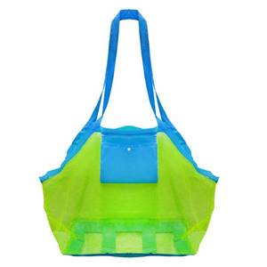 lot 20280 image: Mesh Beach Toys Bag Extra Large Beach Bags and Totes Sand Tote Bag Storage Bags Children Toys Beach Toy Organizer Kids Sand Toys Collector Perfect for Holding Toys Stay Away from Sand Christmas Gift