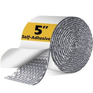 lot 20295 image: Double Bubble Reflective Foil Insulation Tape, Self-Adhesive Ac Pipe Insulation Wrap for AC Hose, HVAC Duct, Exhaust Hose, Bubble Wrap Insulation for Weatherproof Attics, Windows, Garages -5 inch