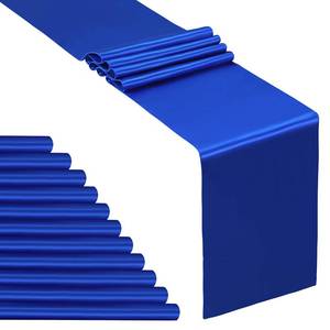 lot 20297 image: SiinvdaBZX 12 Pcs Royal Blue Satin Table Runner 12 x 108 inches Long