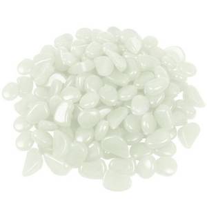 lot 20309 image: Glow in the Dark Garden Pebbles 150pcs Outdoor Decor Bulk Blue Eden Glow Stones DIY Walkway Driveway Fairy Decoration Luminous Rocks Aquarium Fish Tank Gravels (White in Daytime, Blue in the Dark)