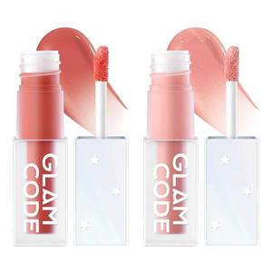 lot 20315 image: Glam Code Liquid Blush Makeup for Cheeks, Hydrating, Long-lasting Liquid Blush for For High-pigment Color, Dewy Finish, Vegan & Cruelty-free, 2 PACK - 03