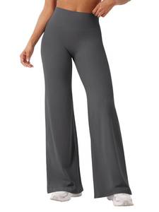 lot 20319 image: YEOREO Workout Womens Straight Leggings 31.5 Eddiy Yoga Pants Dark Gray M