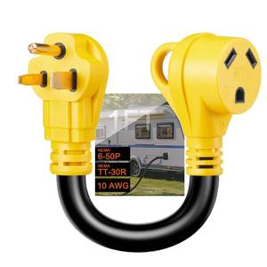 lot 20340 image: Suplevel NEMA 6-50P Male to TT-30R AC Power Adapter Cord, 125 Volt