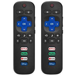 lot 20341 image: (2 Pack) Replacement Remote Control for Roku TV, for TCL RokuOnn Roku TVs