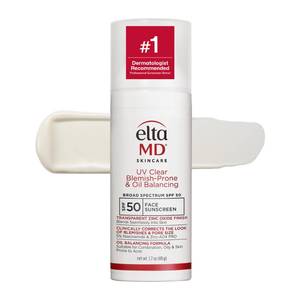 lot 20343 image: EltaMD UV Clear Blemish-Prone and Oil Balancing, Untinted, SPF 50, 1.7 oz