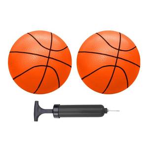 lot 20350 image: ABAJI Mini Basketballs Orange 2 PCS 5 Set with Random Color Pump Needle Durable Material for Mini Hoop 3 Years Kids Teenagers for Pool Indoors Outdoors