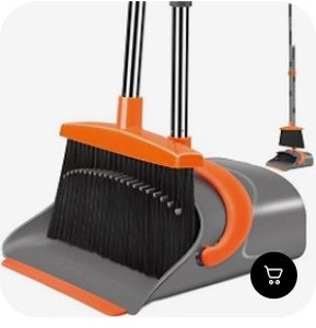 lot 7631 image: Ivandar Broom and Dustpan Combo Set, 50.6 inch